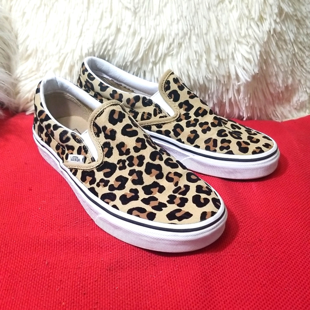 Vans Leopard Print Slip-On Shoes